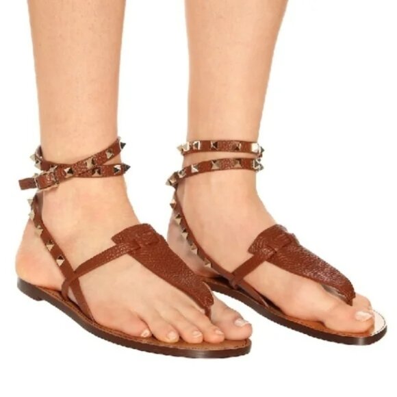 Valentino Shoes - Valentino Garavani Rockstud Thong Wrap Sandals sz 41